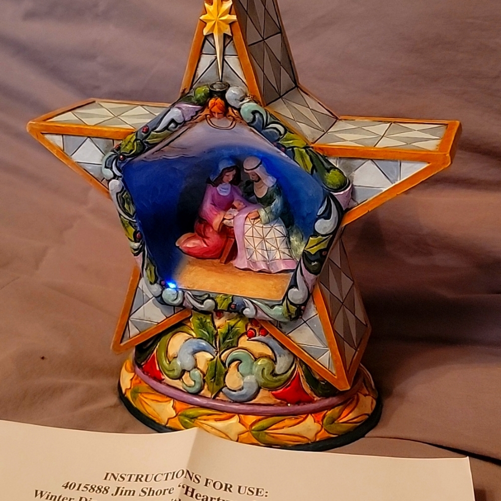 NIB. 2008 Enesco, Jim Shore Heartwood Creek. Winter's Miracle.  #4015888